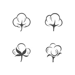 Set organic cotton icon vector