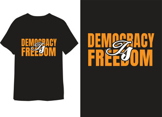 Democracy t shirt design.