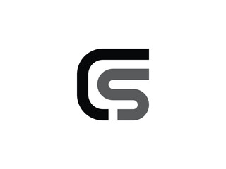 modern monogram CS or SC logo design