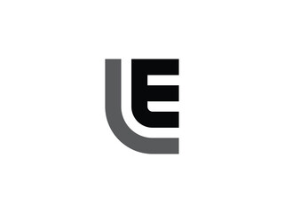 modern monogram LE or EL logo design - obrazy, fototapety, plakaty