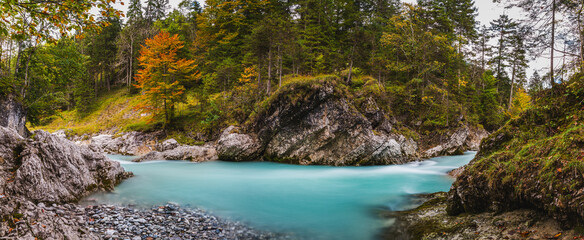 Rissbach bei Vorderriss und Hinterriss nähe Bad Tölz und Sylvenstein