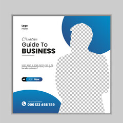 Modern Social Media Post Design, Promotional Banner Template