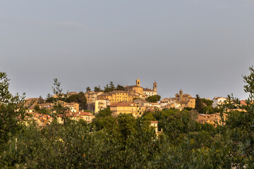 Fototapeta na wymiar View of Morro d'Alba, Marche Region, Italy