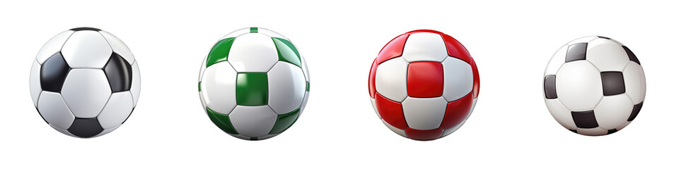 Obraz premium Football clipart collection, vector, icons isolated on transparent background