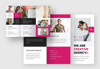 Trifold Brochure Layout For Creative Agency