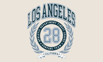 Vector artwork in varsity vintage style. Texture is removable.
