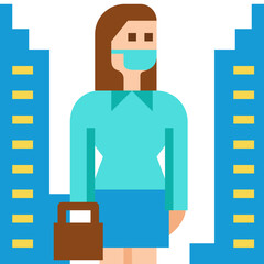 Business woman .flat icon design