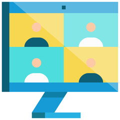 Group vdo call .flat icon design