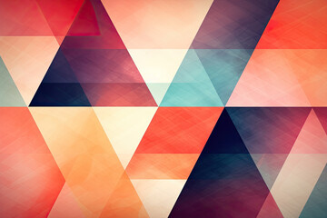 Fototapeta premium minimalistic abstract background with overlapping triangles, creating a sense of harmony and balance