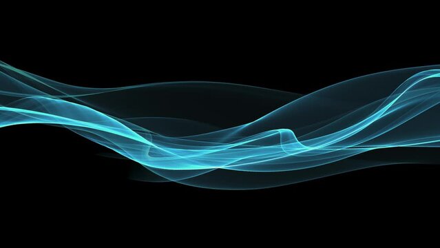Abstract blue lines loop