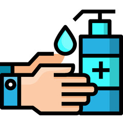 Handsanitizer. Filled outline icon design