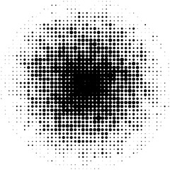 halftone abstract with dotted halftone gradient effect black on white background 