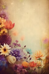 Obraz na płótnie Canvas valentine color design background flower pattern blossom watercolor peonies spring pastel. Generative AI.