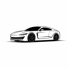 Fototapeta premium Simple Modern Car Illustration