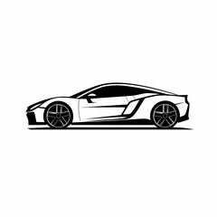 Fototapeta premium Simple Modern Car Illustration