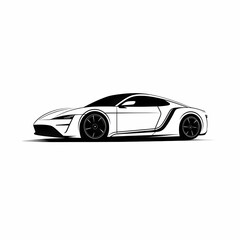 Fototapeta premium Simple Modern Car Illustration