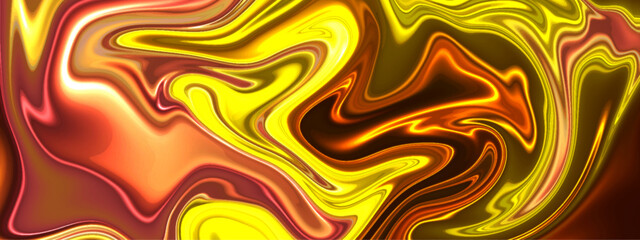 Luxurious colorful liquid marble surfaces design. Seamless oil paint liquid fluid marbling flow effect. Abstract colorful liquid oil marble picture with glowing effect. Fluid painting abstract texture