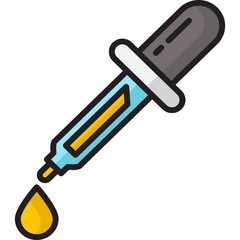 Pipette icon. Dropper illustration symbol. Sign device element vector.