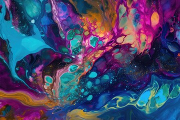 Liquid background texture, modern abstract art backdrop with wavy style, design waves with creative psychic waving, colored wallpaper illustration for print and business use - Generative ai