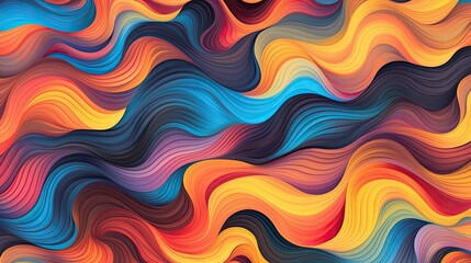Obraz premium Abstract art background texture, liquid texture with fluid art material, coloured wavy design, modern waves wallpaper illustration - Generative ai