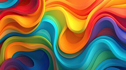Obraz premium Abstract art background texture, liquid texture with fluid art material, coloured wavy design, modern waves wallpaper illustration - Generative ai