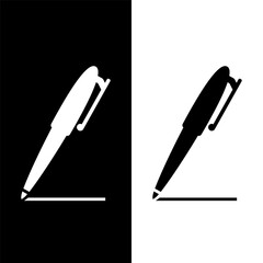 black and white pen icon