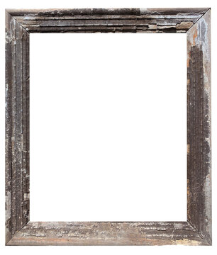 A rustic wooden frame, transparent png