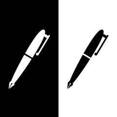 black and white pen icon