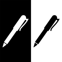 black and white pen icon
