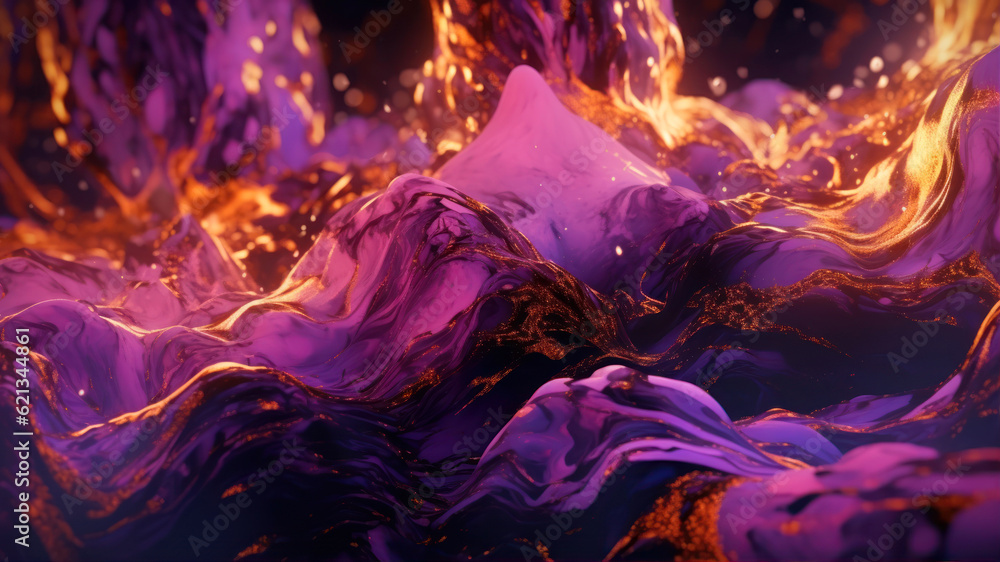 Poster abstract background with fire and smoke. 3d rendering, 3d illustration. generative ai