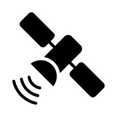 satellite sign symbol vector glyph color icon