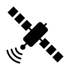 satellite sign symbol vector glyph color icon