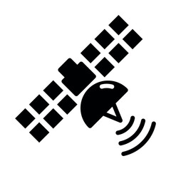 satellite sign symbol vector glyph color icon