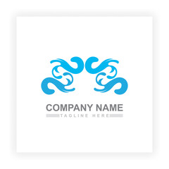 Ocean Waves Logo Template Ocean Vector simple and modern logo design suitable for logos of mineral water companies, drinking water companies and springs. Simple logo