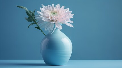 pastel blue flower vase