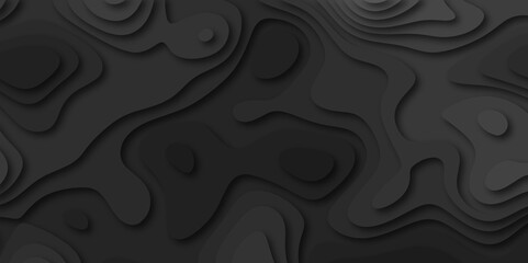 Abstract black paper cut style design. Abstract paper cut layered black posters. Fluid shapes brochure template. For banner, identity card, cover.	