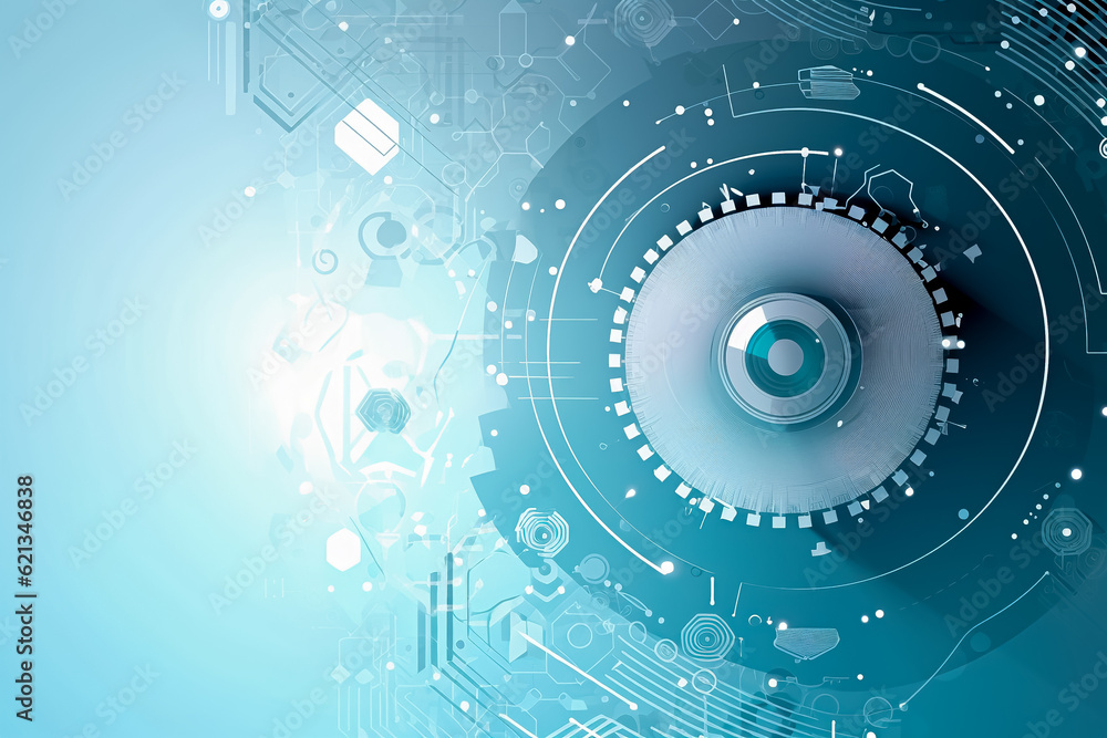 Poster abstract future technology background. hi-tech communication concept. generative ai