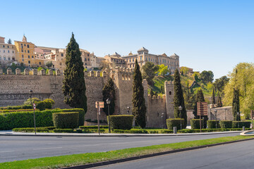 Fototapeta na wymiar City walls of Toledo - Toledo, Spain