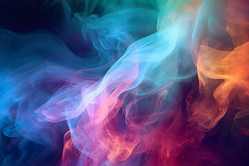 Fototapeta premium mesmerizing swirl of smoke and mist in mystical hues, swirling and intertwining on an abstract background, creating an enchanting and mysterious ambiance