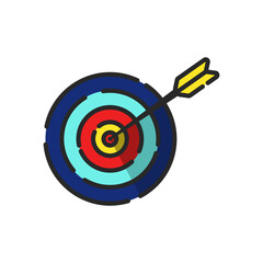 Target, aim, goal icon. Idea concept, perfect hit, winner icon