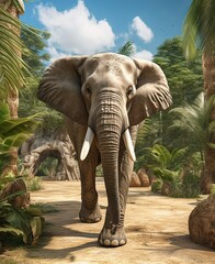 Majestic Elephant Transformed with AI for Stunning