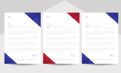 Creative Corporate Letterhead & Clean business style letterhead, Company letterhead vector template