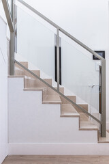 Image of a modern staircase in the interior of a bright house