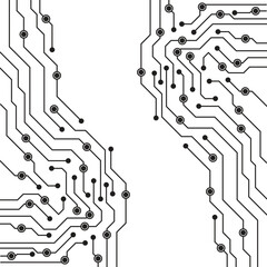 Abstract vector circuit board technology pattern for background. 