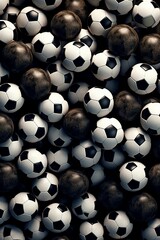 Soccer balls background