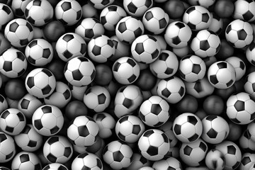 Soccer balls background