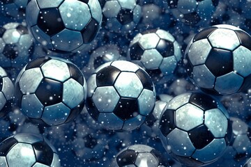 Soccer balls background