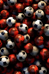 Soccer balls background
