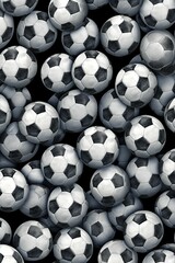 Soccer balls background