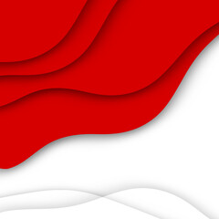 Anniversary Logo of Republic of Indonesia Independence. Icon, Elements and Pattern. Set of Indonesia Ribbon flag, design element